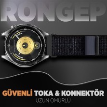 Mabelme ile Uyumlu Fabric Loop 22MM Kordon Gt6/gt6 Pro/gt5/gt5 Pro/gt4/gt3/gt3 Pro 46MM Için Cırt Cırt Tasarım Yumuşak ve Konforlu Gt6 Kordon Rahat Yapılı Terletmeyen Gt6 Kayış