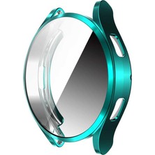 Mabelme Galaxy 4 44MM ile Uyumlu Sert Pc Kasa ve Ekran Koruyucu 02 Koyu Yeşil