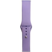 Mabelme (4915) Lila Band Serisi 20MM Klasik Kordon Silikon Strap Kayış-Lila Galaxy 2 44MM ile Uyumlu