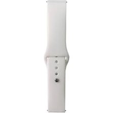 Mabelme (5111) Beyaz Band Serisi 20MM Klasik Kordon Silikon Strap Kayış-Beyaz Galaxy 2 40MM ile Uyumlu