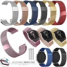 Mabelme -????samsung ile Uyumlu Galaxy 46MM Kordon Metal Milano Kordon Lacivert