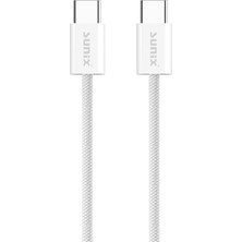 Mabelme 60W Hızlı Şarj Usb-C Örgülü Data ve Şarj Kablosu IP10