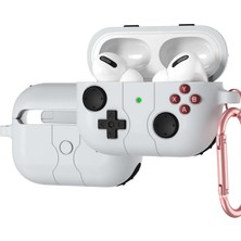 Al-Kar Ticaret Airpods 4 ile Uyumlu 4.nesil Kılıf Kılıf Retro Görünümlü Kancalı Nint-Endo Yumuşak Soft Dokunuş Airpods 4. Nesil Kulaklık Kılıf (Gri, Airpods 4. Nesil)