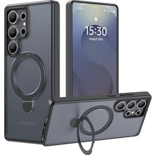 Al-Kar Ticaret Raptıc Galaxy S25 Ultra Için Manyetik Stand, Magsafe ile Uyumlu, [askeri Sınıf Düşme Testi]  Darbeye Dayanıklı Koruyucu Parmak Izi Önleyici Ince Mat Kılıf, Siyah/şeffaf