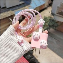 Mabelme 18W/20W Ile Uyumlu Şarj Kılıfı, Şarj Kablosu Örme Aparatı, Toparlayıcı, Kablo Koruyucu, Patiler