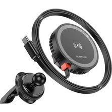 Mabelme BH207 Araç Telefon Tutucu - ile Uyumlu Kablosuz Hızlı Şarj, 5W/7.5W/10W/15W Çıkış, 4.5-7.0 Inç Telefonlar Için Uygun - Abs + Silicone, Araba Hava Çıkışına Montaj BH207