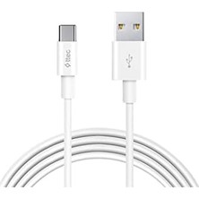 Mabelme Type-C USB 2.0 5A Süper Hızlı 1m Şarj Kablosu, Beyaz