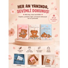 Mammam Always By Your Side Sevimli Ayıcık Desenli 9’lu Mini Peçete, Taşınabilir, Çocuk, Okul Çanta, Cep Mendili, Hijyenik