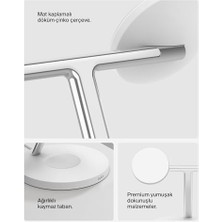 Mabelme Boostcharge 3'ü 1 Arada Qi2 Şarj Cihazı, Magsafe Uyumlu Kablosuz Şarj Istasyonu, 17 Serisi,, Kaymaz Tabanlı Airpods Için Qi2 Kablosuz Şarj Aleti, Psu Dahil - Beyaz
