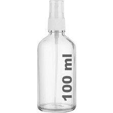 Mabelme 100 ml Kapaklı Beyaz Sprey Şeffaf 100 cc Fısfıs Kolonya Dezenfektan Şeffaf Cam Şişe 2 Adet (Şeffaf Şişe | Beyaz Sprey, 100 Ml)