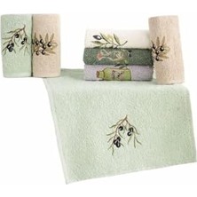 Mabelme Nakışlı 3'lü Mutfak ve El & Yüz Havlu Seti 30X50 cm Zeytin, Nakıslımutfak