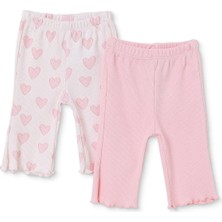 Hellobaby Kız Bebek 2li Alt Kalp Baskılı Patiksiz