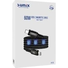 Al-Kar Ticaret 60W Mıknatıslı Usb-C Data ve Şarj Kablosu Ip-25