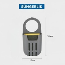 Mabelme Askılı Lavabo Süngerliği – Drenajlı, Delikli Tasarım, Mutfak & Banyo Düzenleyici (10×18 Cm)