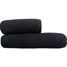 Mabelme %100 Pamuk Siyah Havlu Ikili Set Banyo (70X140 Cm) ve El (50X90 Cm) Havlusu - Ev, Spor ve Seyahat Için Mükemmel Süper Emici ve Dayanıklı