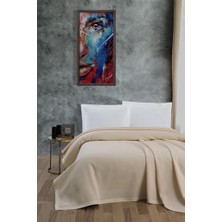 Mabelme Klimalı PIKE,%100 Pamuk Petekli Pike, Dörtmevsim Pike Çift Kişilik 220X240 Krem