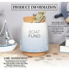 Mabelme Pavilion -6.5" Seramik Tasarruf Bankası, Gri, Bej, Kahverengi