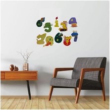 Mabelme Duvar Süsü (Sticker) 2 Adet Renkli Rakamlı Pvc 48X33X0,5CM