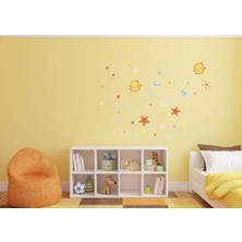 Mabelme Duvar Süsü (Sticker) 2 Adet Uzaylı Desenli Pvc 70X50X0,5CM