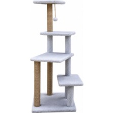 Missidea MG02 Premium Çok Katlı Uzun Boy Kedi Tırmalama Tahtası Gri