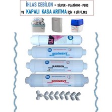 netsu arıtma -İhlas Aura Silver ve Tüm  Kapalı Kasa Su Arıtma Filtresi-Membransız 4 lü Filtre Seti-