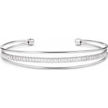 Livaz Accessories Kadın Çelik Kararmaz Zirkon Taşlı Kelepçe