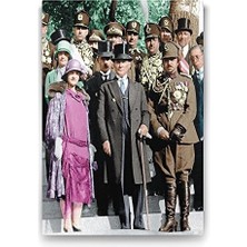 Al-Kar Ticaret Atatürk ve Latife Hanım Tablosu - 80X125CM