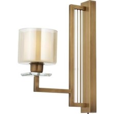 Al-Kar Ticaret AP-60190-1E Eskitme Kaplama Aplik E27 Metal Kristal 15X32CM
