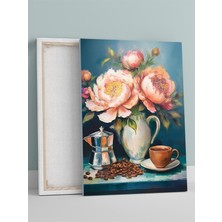 Mabelme Coffee Blooms, Kahve Çiçekleri Natürmort Kanvas Tablo - Tuval Tablo