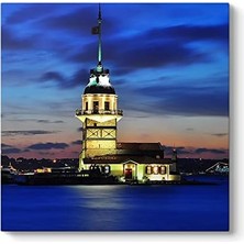 Mabelme Mavi Kız Kulesi Tablosu 40 x 40