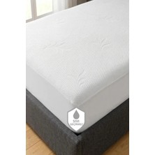 Suvay Bambu Desen Sıvı Geçirmez Alez 140x200 Çift Kişilik - Nefes Alabilen Fitted Yatak Koruyucu