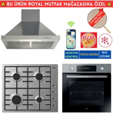 Hoover Empoli Telefon Bağlantılı Inox  Turbo Ankastre Set (HO3158IN+ HHW6LMX Emaye + HCH6MXTK )