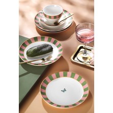 Kütahya Porselen Bone Luna 4 Parça 21 cm Pasta Tabağı