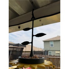 Dekor66 Ayçiçeği Tasarımlı Asılabilir Kuş Yemliği - Dekoratif Bahçe ve Balkon Kuş Besleyici (20 Cm)