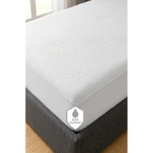 Suvay Bambu Desen Sıvı Geçirmez Alez 120x200 1.5 Kişilik - Ultra Sessiz Fitted Yatak Koruyucu
