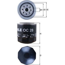 Mahle Mhl OC28 Yag Filtresi