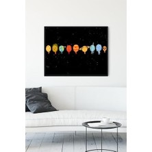 Mabelme (PSTER11113) Gezegenler Eğlenceli Mizahi Çerçeveli Tablo (21X30CM)