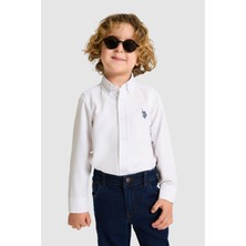 U.S. Polo Assn. Erkek Çocuk Beyaz Uzun Kollu Basic Gömlek 50324687-VR013