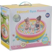 Erdem Oyuncak ER-520 Fun Play 85CM Havuz Üç Renkli Içinde 100 Adet 6cm Toplu