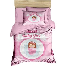 Mira Home Yenidoğan Kız Bebek Nevresim Takımı %100 Pamuklu Sweet Baby Girl