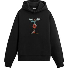 Colermi Kaykaycı Geyik Tasarımlı Hoodie —