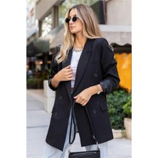 Zf Butik Kadın Siyah Blazer Ceket