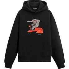 Colermi Scooter Temalı Fil Tasarımlı Hoodie —