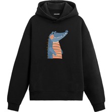 Colermi Timsah Tasarımlı Hoodie —