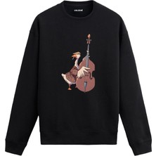 Colermi Retro Kontrbas Tasarımlı Sweatshirt —
