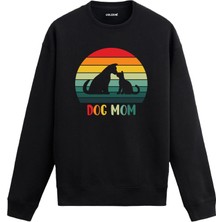 Colermi Köpek Mom Köpek Temalı Baskılı Sweatshirt —
