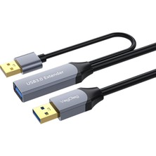 VegGieg USB 3.0 Uzatma Kablosu Sinyal Güçlendirici Extender Destekli Usb-A Uzatıcı Kablo 30 Metre