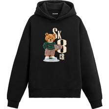 Colermi Kaykaycı Ayıcık Baskılı Hoodie —