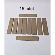SHR Tasarım 15 Adet Boyanabilir Kitap Ayracı 3*15 cm 3 mm Mdf Hobi Ürünleri