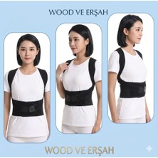 Lüx Wood Wood ve Erşah W450 Dik Duruş Korsesi Ayarlanabilir Postür Düzeltici Sırt Destekleyici
